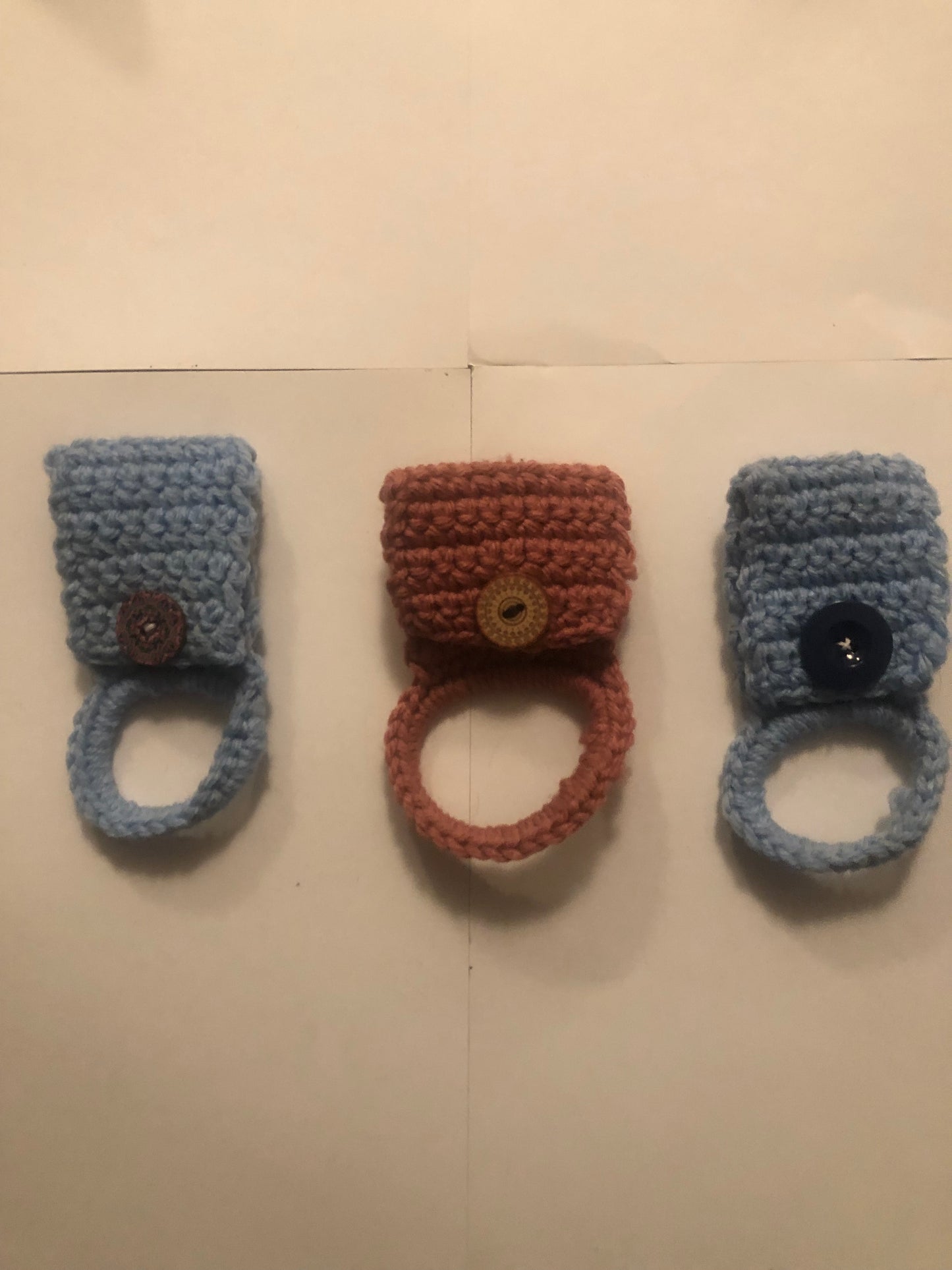 Set of 3 Crocheted Kitchen Towel Toppers