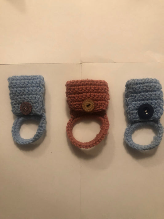 Set of 3 Crocheted Kitchen Towel Toppers