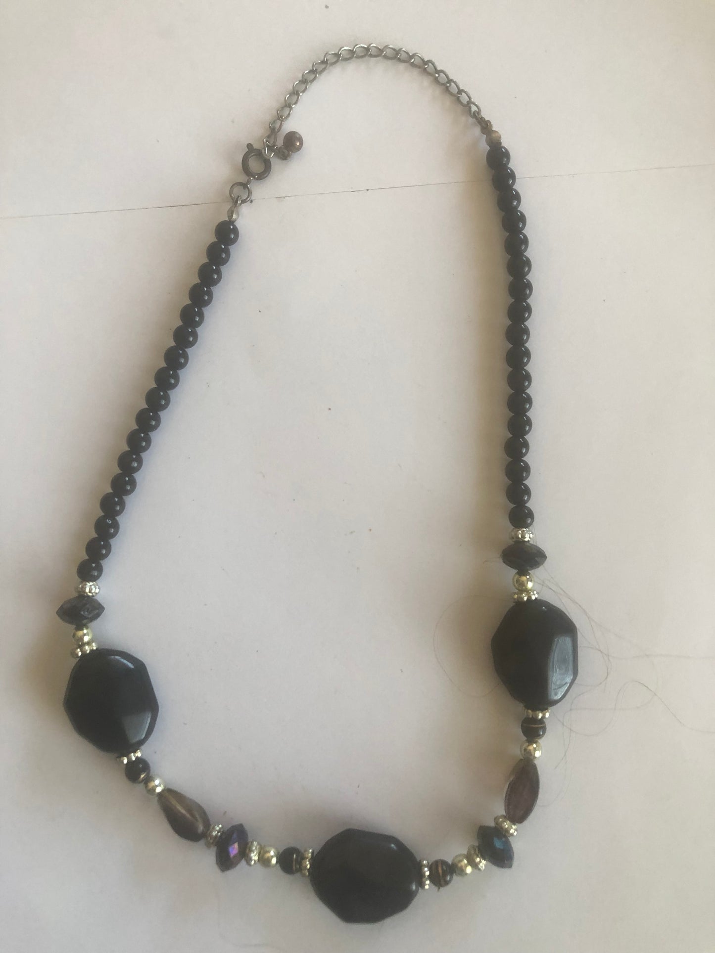 Black Beaded Necklace