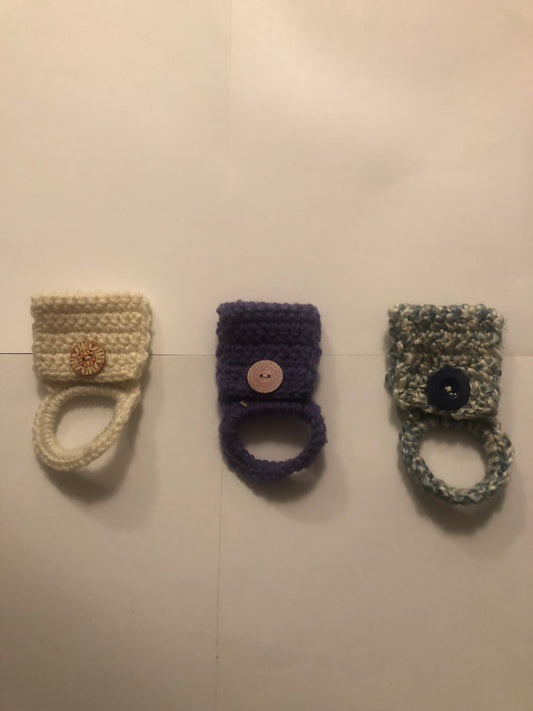 Set of 3 Crocheted Kitchen Towel Toppers