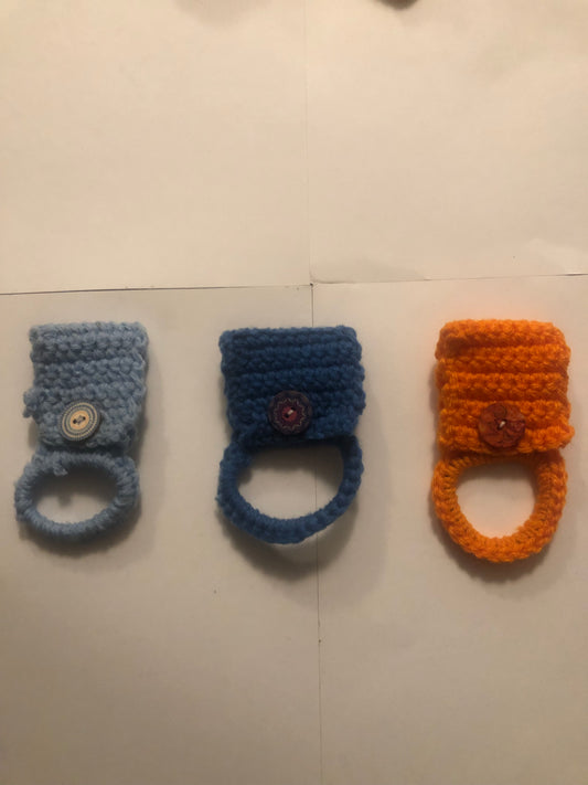 Set of 3 Crocheted Kitchen Towel Toppers